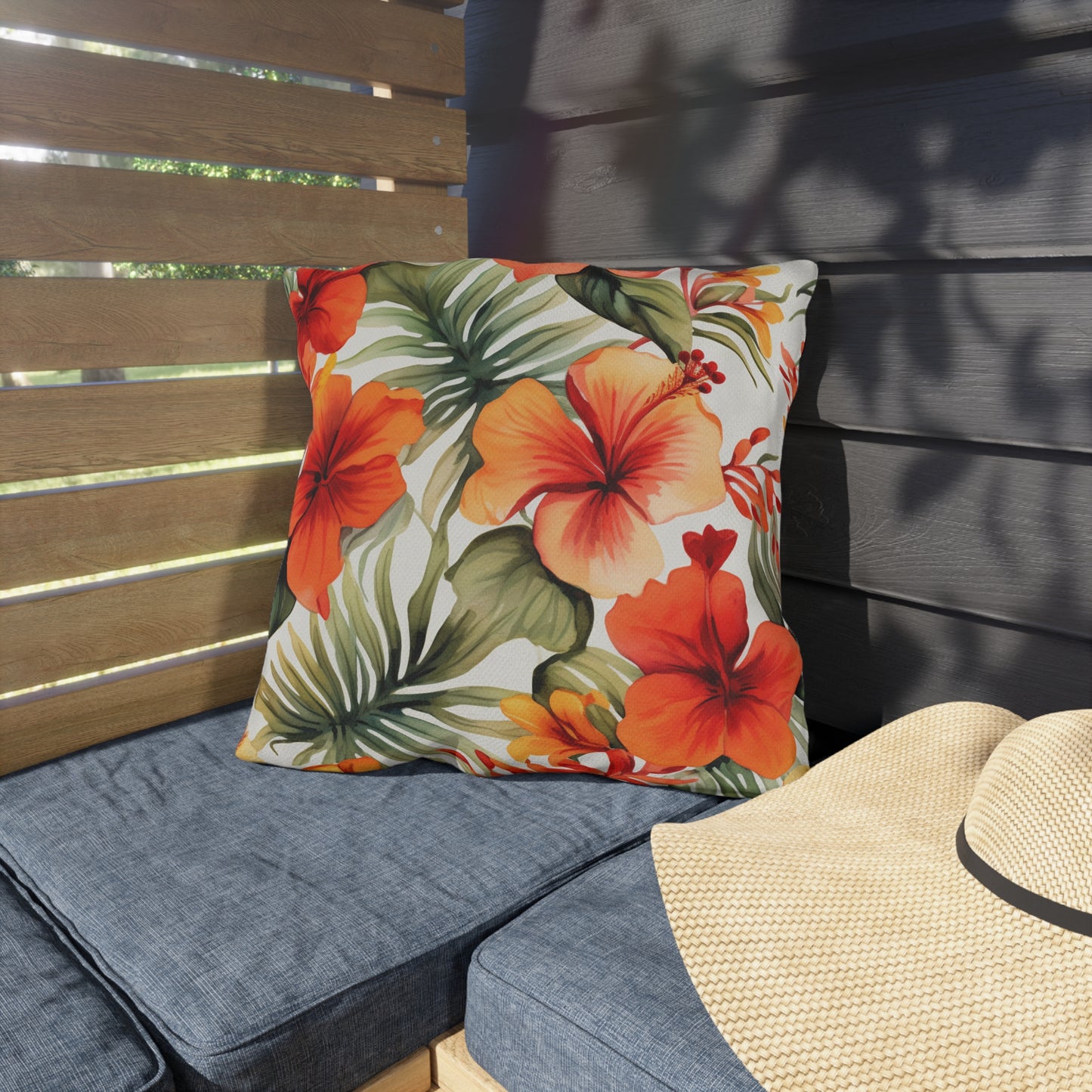 Island Oasis: Tropical Breeze Outdoor Pillow - Bring the Vacation Vibes to Your Backyard!