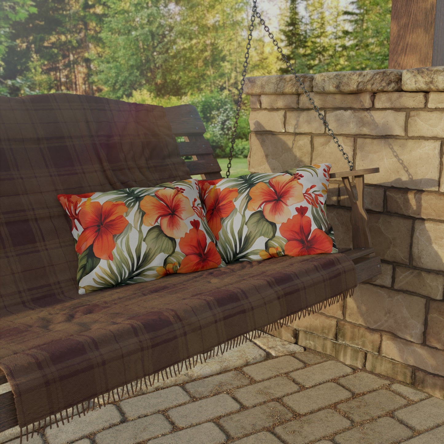 Island Oasis: Tropical Breeze Outdoor Pillow - Bring the Vacation Vibes to Your Backyard!