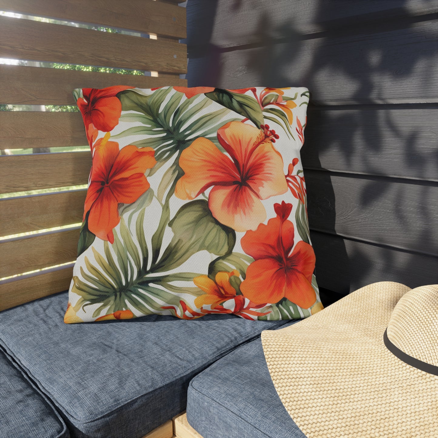Island Oasis: Tropical Breeze Outdoor Pillow - Bring the Vacation Vibes to Your Backyard!