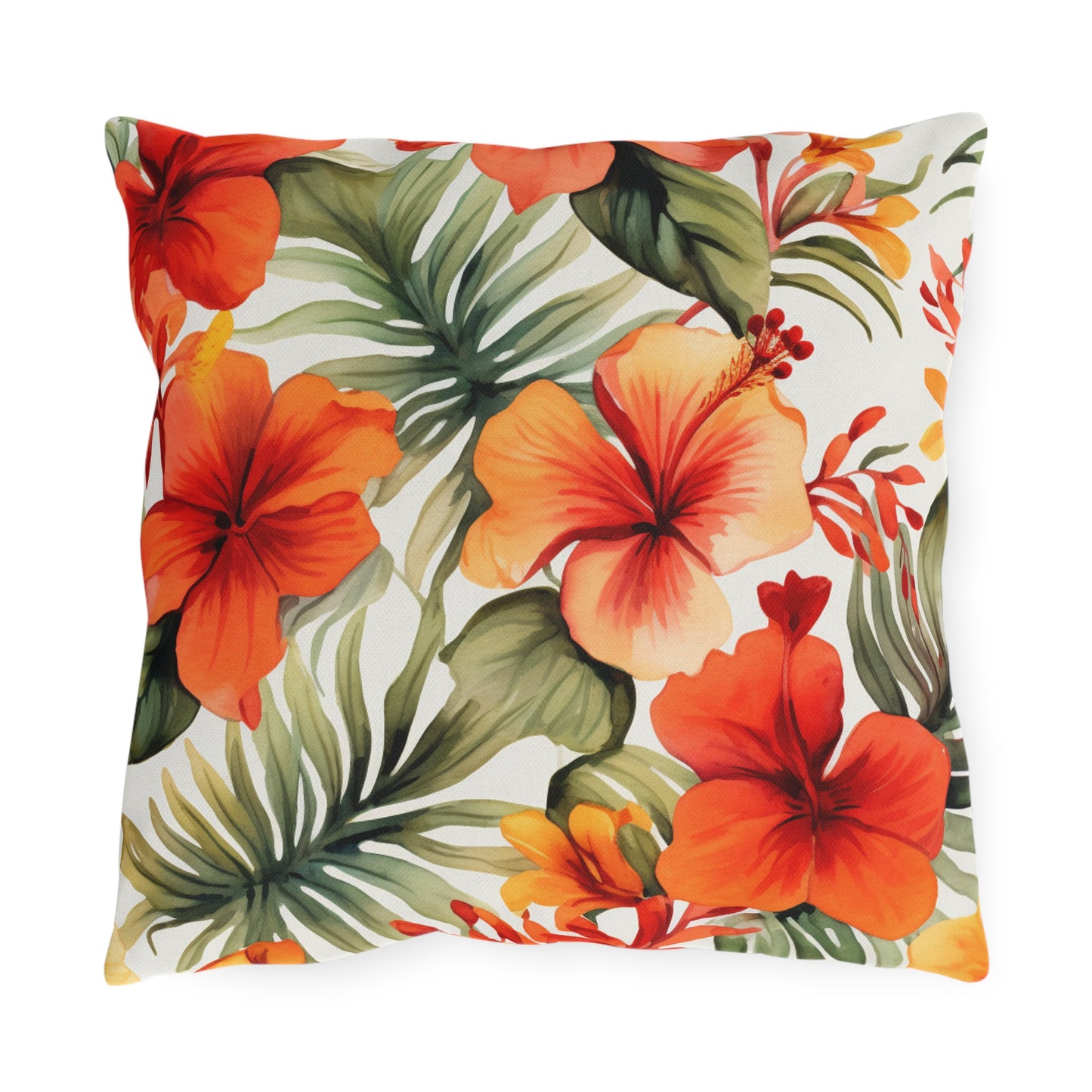Island Oasis: Tropical Breeze Outdoor Pillow - Bring the Vacation Vibes to Your Backyard!