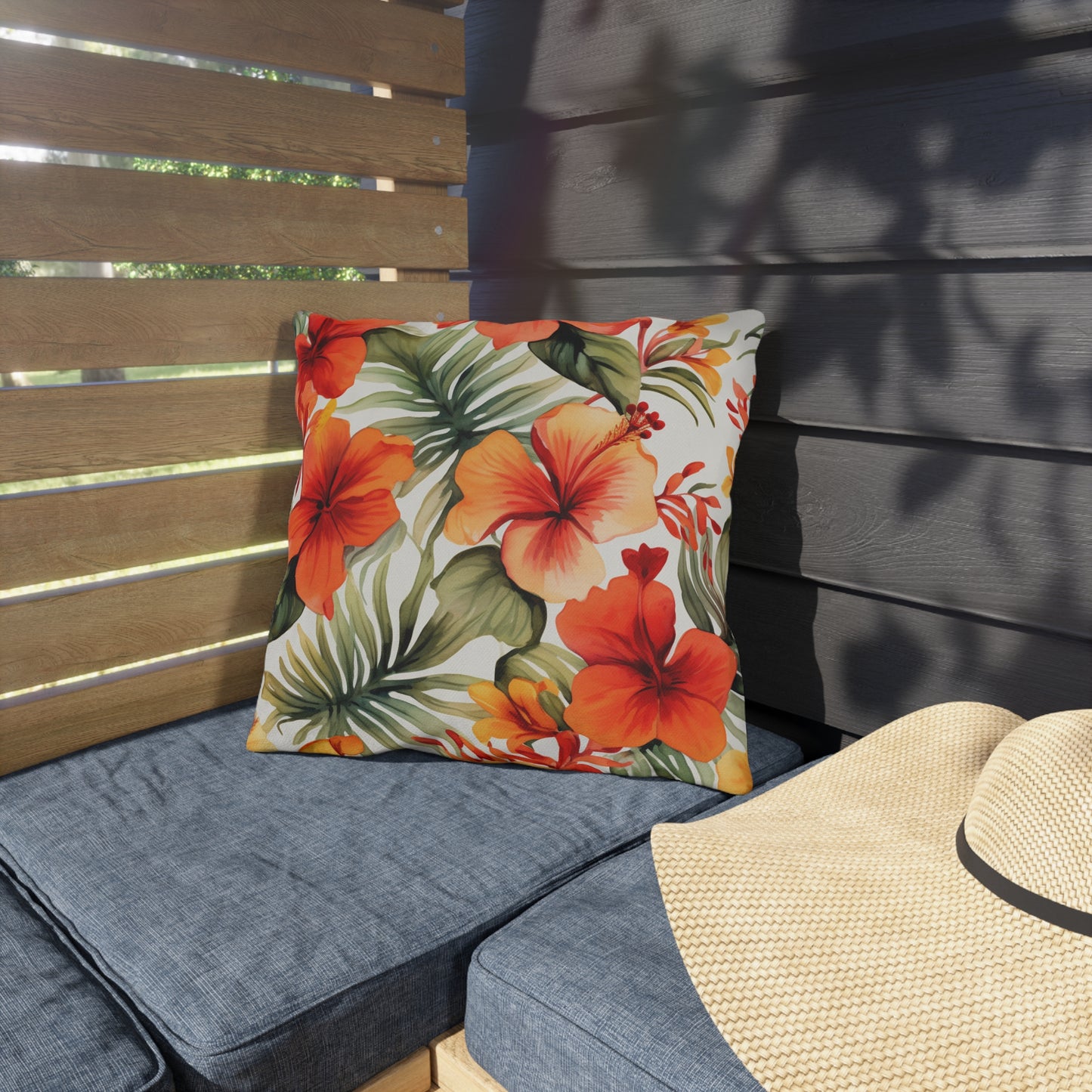 Island Oasis: Tropical Breeze Outdoor Pillow - Bring the Vacation Vibes to Your Backyard!