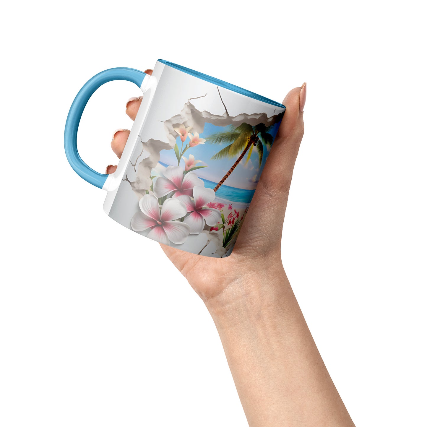 Beautiful custom mug "Life is always better on the beach." ~ 11 oz mug