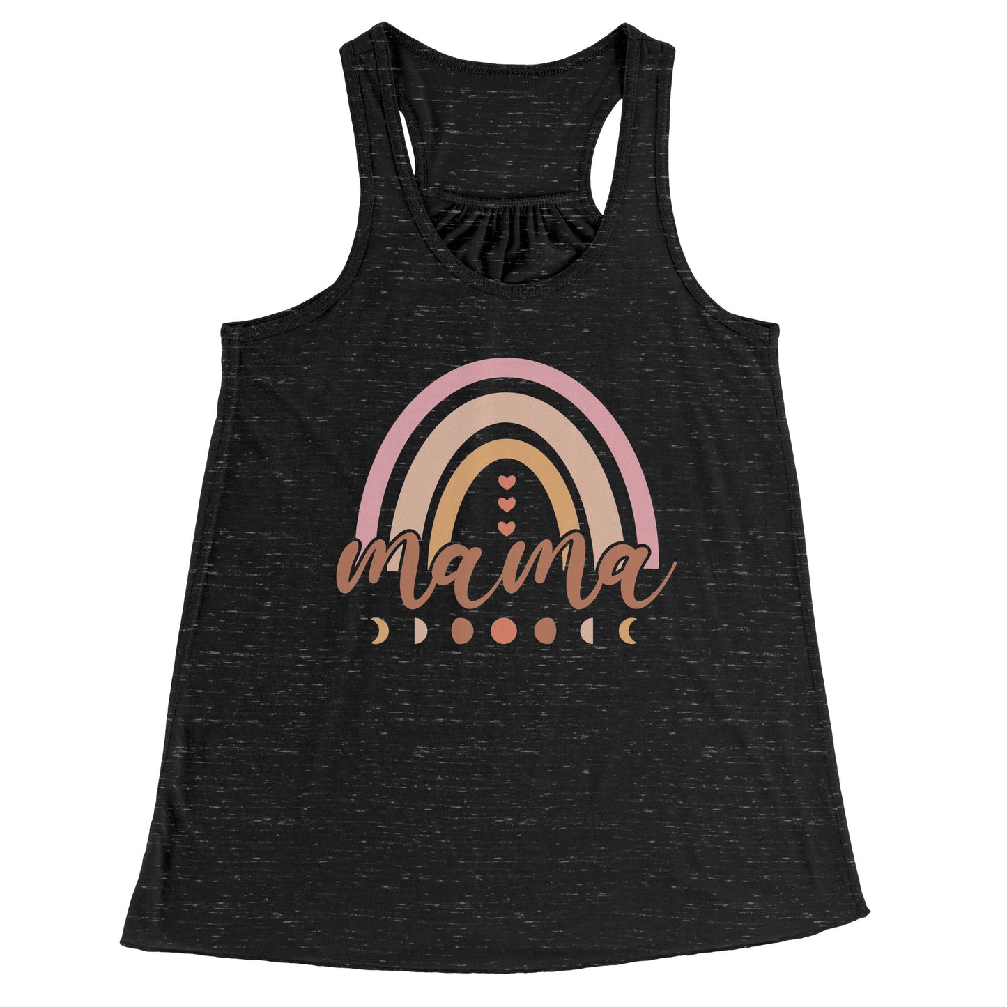Mama with Rainbow, Stars, and the Moon Racerback Flowy Tank ~ Multiple Colors and Sizes