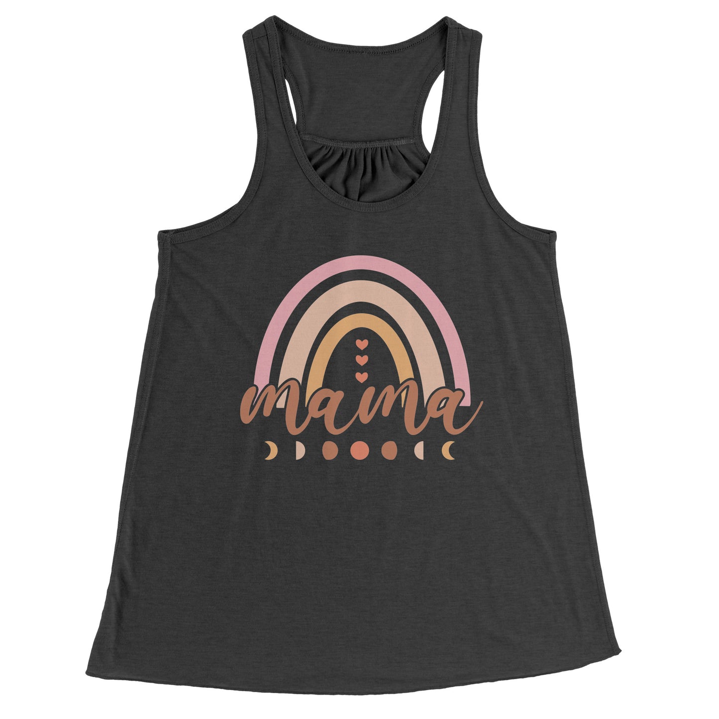 Mama with Rainbow, Stars, and the Moon Racerback Flowy Tank ~ Multiple Colors and Sizes