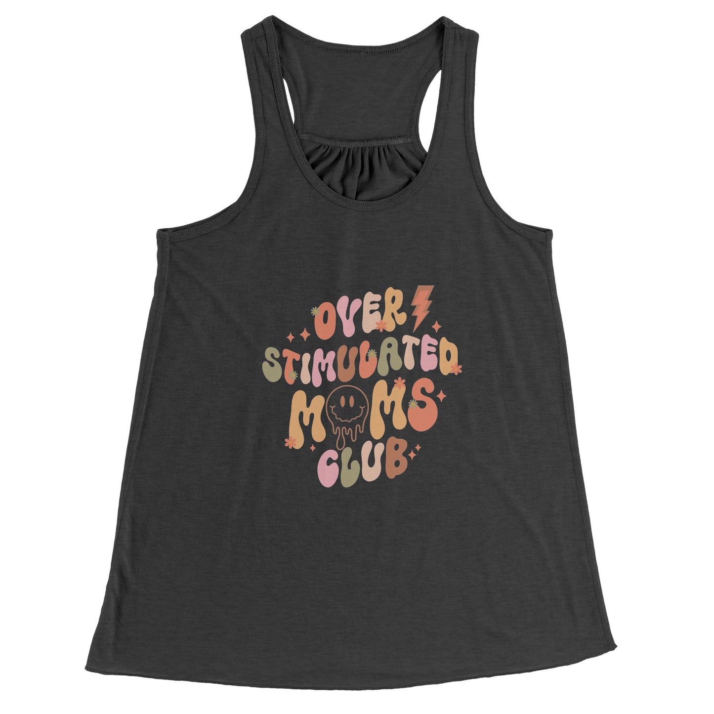 Over Stimulated Moms Club Racerback Flowy Tank ~ Multiple Colors