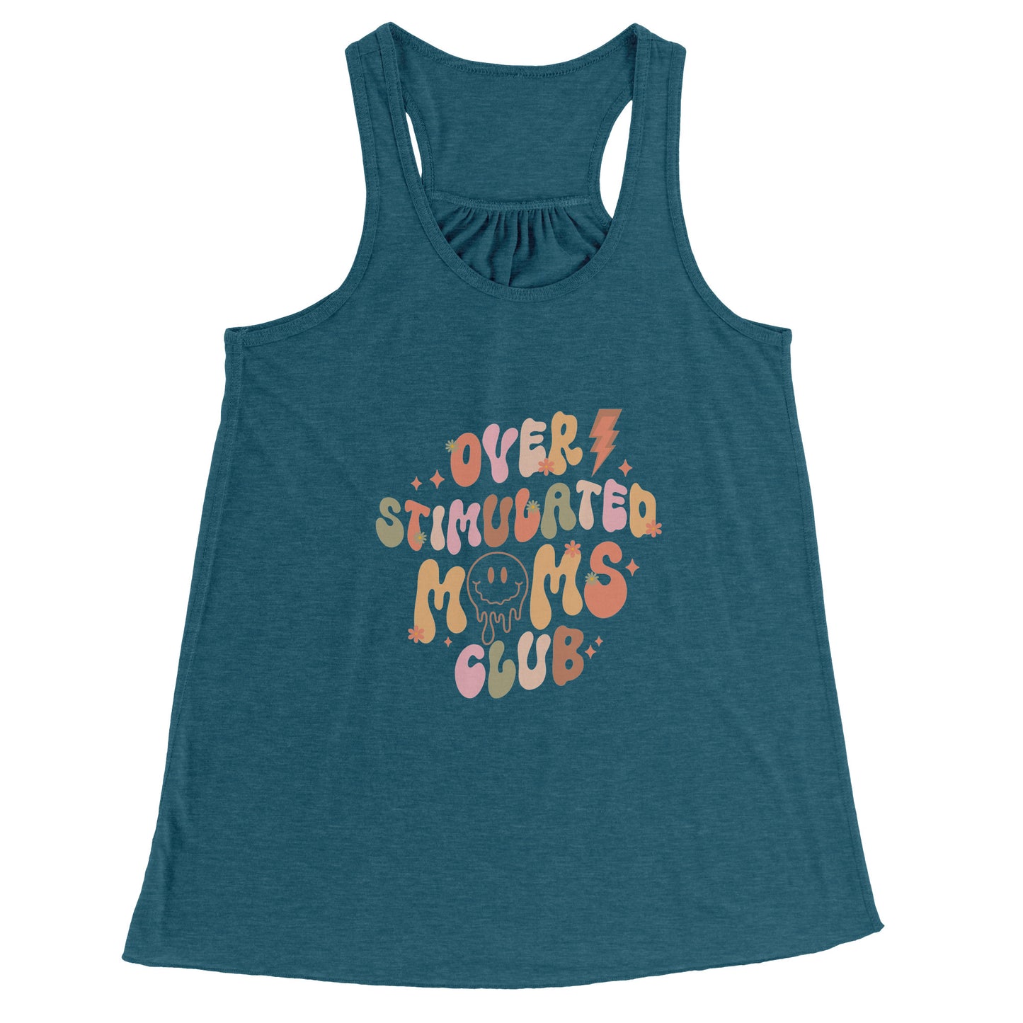 Over Stimulated Moms Club Racerback Flowy Tank ~ Multiple Colors